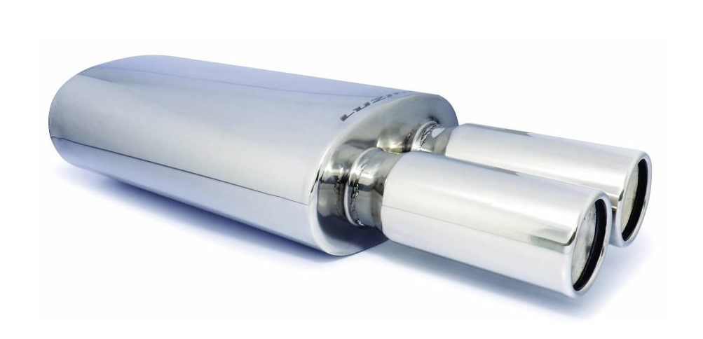 Silencioso Inox Fibra Longa Saída Dupla LA014