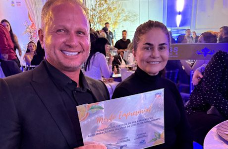 O empresário Waldemar Calinosk (Mazinho) e sua esposa Cristina.